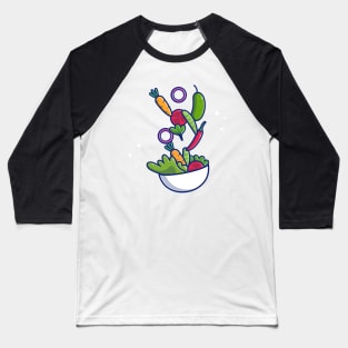 Vegetable Salad Cartoon Baseball T-Shirt